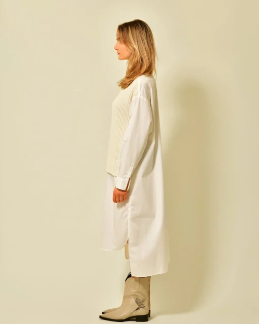 La Piscine Paris Robe-chemise en coton superposée Fabiana Filippi*Femme Robes