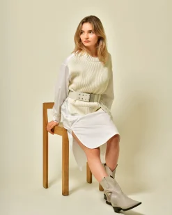 La Piscine Paris Robe-chemise en coton superposée Fabiana Filippi*Femme Robes