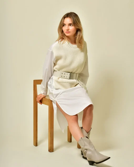 La Piscine Paris Robe-chemise en coton superposée Fabiana Filippi*Femme Robes