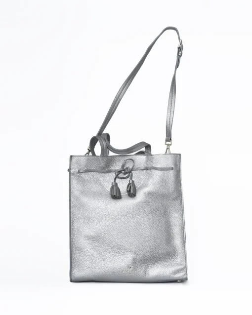 La Piscine Paris Sac à main argenté en cuir Kate Spade*Femme Sacs