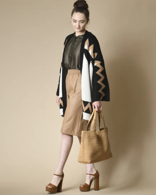La Piscine Paris Sac à main en cuir crème tressé Falorni*Femme Sacs