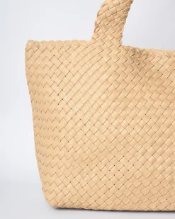 La Piscine Paris Sac à main en cuir crème tressé Falorni*Femme Sacs