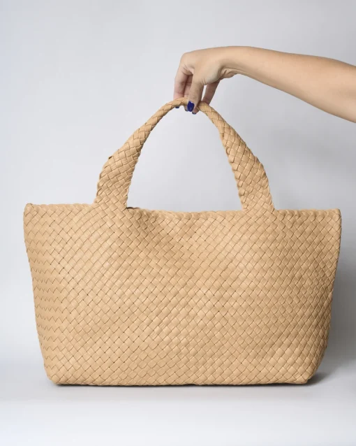La Piscine Paris Sac à main en cuir crème tressé Falorni*Femme Sacs