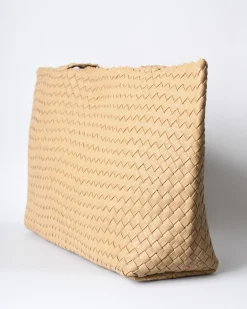 La Piscine Paris Sac à main en cuir crème tressé Falorni*Femme Sacs