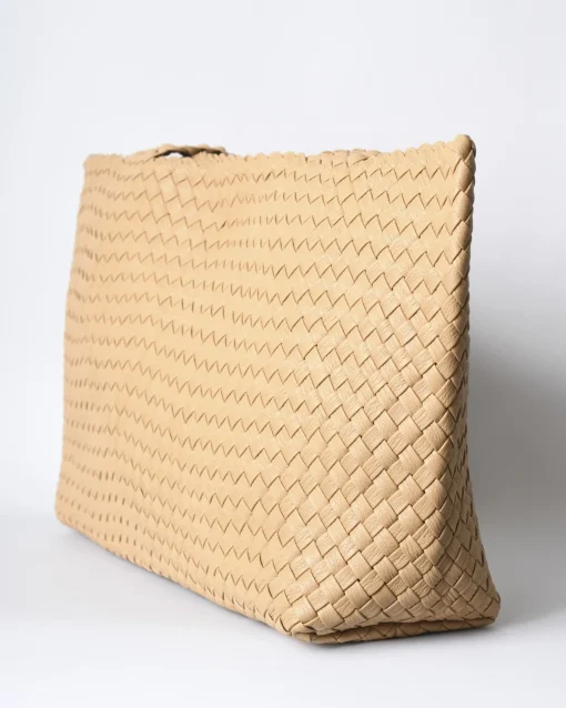 La Piscine Paris Sac à main en cuir crème tressé Falorni*Femme Sacs