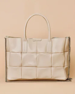 La Piscine Paris Sac à main en cuir lisse beige rosé Falorni*Femme Sacs