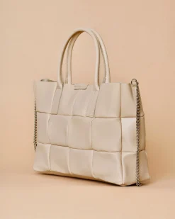 La Piscine Paris Sac à main en cuir lisse beige rosé Falorni*Femme Sacs