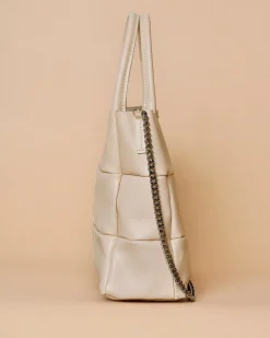 La Piscine Paris Sac à main en cuir lisse beige rosé Falorni*Femme Sacs
