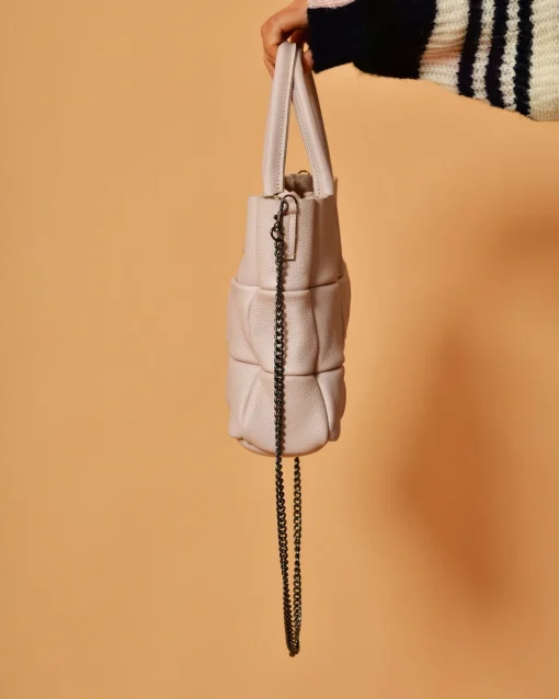 La Piscine Paris Sac à main en cuir texturé clair Falorni*Femme Sacs