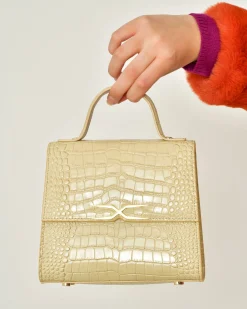 La Piscine Paris Sac à main en cuir texturé effet croco Each Other*Femme Sacs