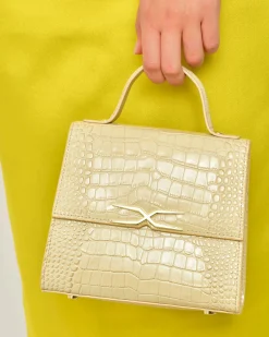 La Piscine Paris Sac à main en cuir texturé effet croco Each Other*Femme Sacs