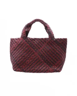 La Piscine Paris Sac à main en cuir tressé marron et Falorni*Femme Sacs