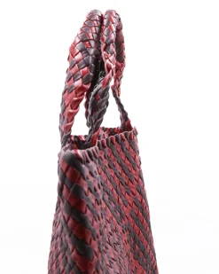 La Piscine Paris Sac à main en cuir tressé marron et Falorni*Femme Sacs