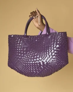 La Piscine Paris Sac à main en cuir vernis tressé Falorni*Femme Sacs