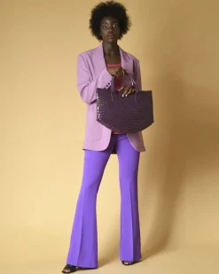 La Piscine Paris Sac à main en cuir vernis tressé Falorni*Femme Sacs