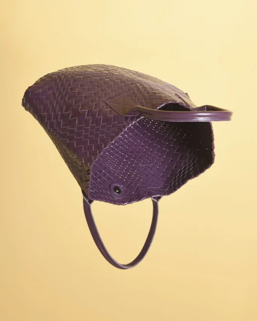 La Piscine Paris Sac à main en cuir vernis tressé Falorni*Femme Sacs