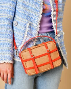 La Piscine Paris Sac à main en raphia et en cuir Tela*Femme Sacs