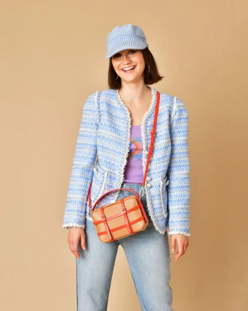 La Piscine Paris Sac à main en raphia et en cuir Tela*Femme Sacs