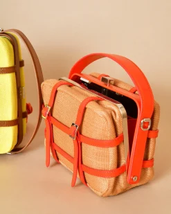 La Piscine Paris Sac à main en raphia et en cuir Tela*Femme Sacs