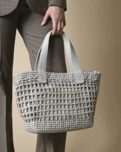 La Piscine Paris Sac à main tressé bi-matière Falorni*Femme Sacs