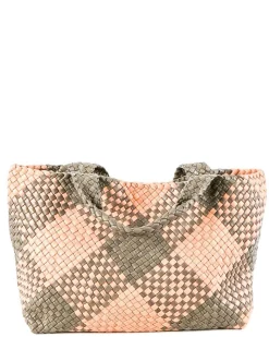 La Piscine Paris Sac cabas en cuir tressés rose et Falorni*Femme Sacs