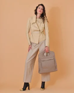 La Piscine Paris Sac en cuir tressé Falorni*Femme Sacs