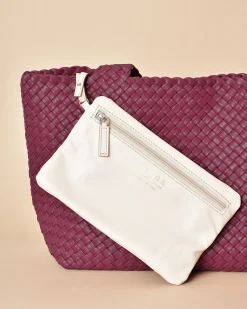 La Piscine Paris Sac en cuir tressé framboise Falorni*Femme Sacs