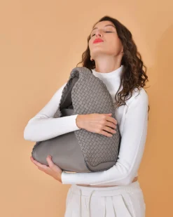 La Piscine Paris Sac en cuir tressé foncé Falorni*Femme Sacs