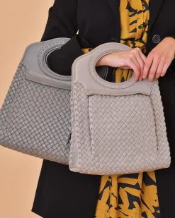 La Piscine Paris Sac en cuir tressé foncé Falorni*Femme Sacs
