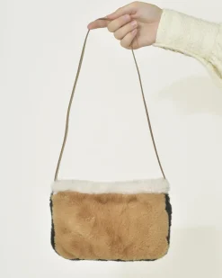 La Piscine Paris Sac en fausse fourrure camel Anita Bilardi*Femme Sacs
