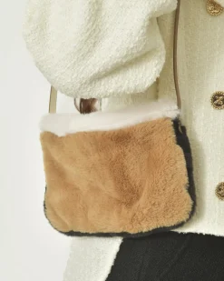 La Piscine Paris Sac en fausse fourrure camel Anita Bilardi*Femme Sacs
