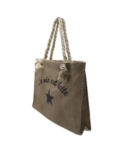 La Piscine Paris Sac en toile de jute "La vie est belle"*Femme Sacs