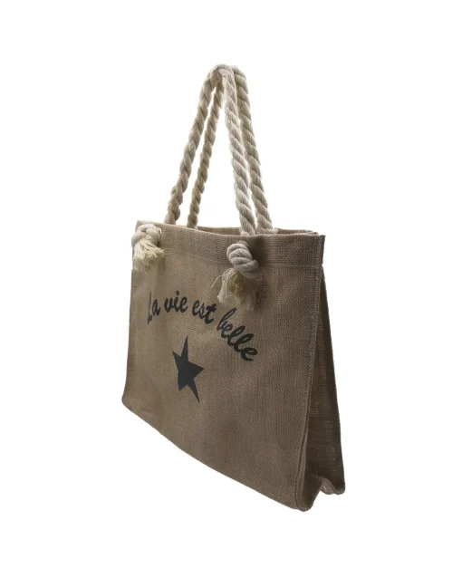 La Piscine Paris Sac en toile de jute "La vie est belle"*Femme Sacs