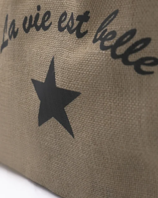 La Piscine Paris Sac en toile de jute "La vie est belle"*Femme Sacs
