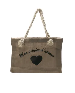 La Piscine Paris Sac en toile de jute "Mon panier d'amour"*Femme Sacs