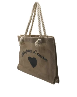 La Piscine Paris Sac en toile de jute "Mon panier d'amour"*Femme Sacs