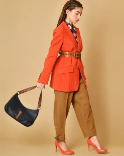 La Piscine Paris Sac porté épaule en cuir texturé Falorni*Femme Sacs