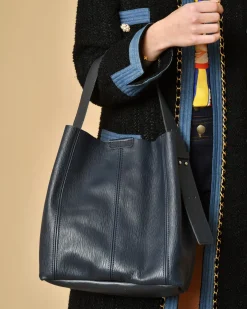 La Piscine Paris Sac porté épaule en cuir texturé Falorni*Femme Sacs