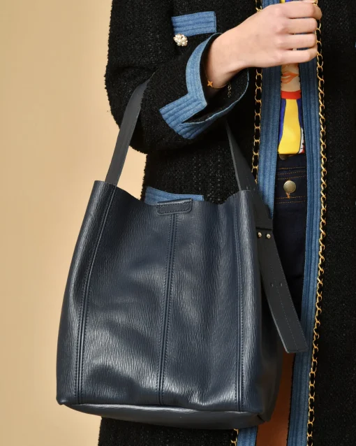 La Piscine Paris Sac porté épaule en cuir texturé Falorni*Femme Sacs