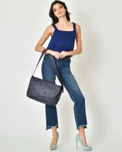 La Piscine Paris Sac porté épaule en cuir texturé Falorni*Femme Sacs