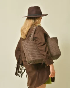 La Piscine Paris Sac porté épaule en cuir tressé Falorni*Femme Sacs