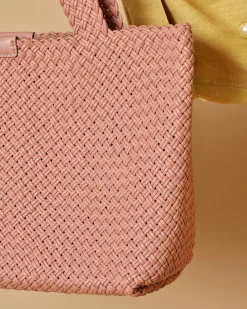 La Piscine Paris Sac porté épaule en cuir tressé poudré Falorni*Femme Sacs