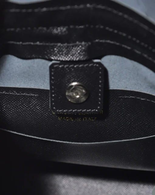 La Piscine Paris Sac sceau en cuir grainé avec chaîne argenté Falorni*Femme Sacs