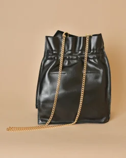 La Piscine Paris Sac sceau en cuir avec chaîne doré Falorni*Femme Sacs