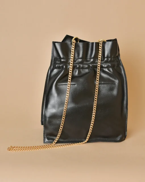 La Piscine Paris Sac sceau en cuir avec chaîne doré Falorni*Femme Sacs