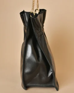La Piscine Paris Sac sceau en cuir avec chaîne doré Falorni*Femme Sacs