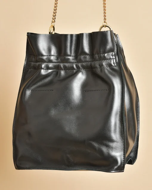 La Piscine Paris Sac sceau en cuir avec chaîne doré Falorni*Femme Sacs