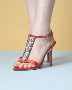 La Piscine Paris Sandales à brides en satin à cristaux Valentino Garavani*Femme Chaussures
