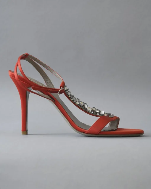 La Piscine Paris Sandales à brides en satin à cristaux Valentino Garavani*Femme Chaussures