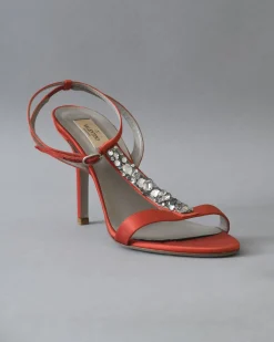 La Piscine Paris Sandales à brides en satin à cristaux Valentino Garavani*Femme Chaussures